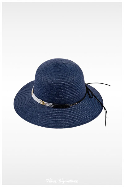 PIECE SIGNATURE Luxury Straw Beach Hat (57-58 cm) (Adjustable String Inside A...