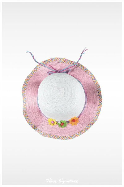 PIECE SIGNATURE Girl's Three Color Daisy Straw Hat with String
