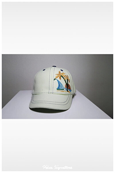 PIECE SIGNATURE Embroidered Canvas Denim Children's Hat (Age 1-3) (Mint Green)