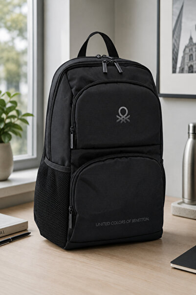 United Colors of Benetton Black Unisex School Backpack 20960