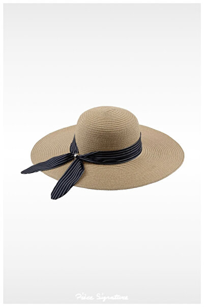 PIECE SIGNATURE Luxury Straw Beach Hat (57-58 cm) (Adjustable String Inside A...