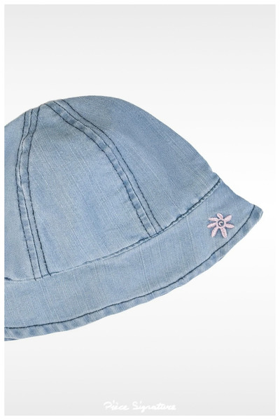 PIECE SIGNATURE 100% Cotton Fisherman Denim Hat (0-18 Months) (44-46 cm)