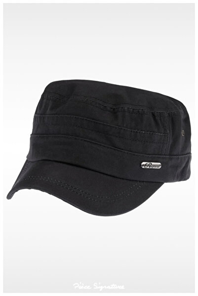 PIECE SIGNATURE Cotton Gabardine Quality Castro Cap (with Adjustable Belt Buc...
