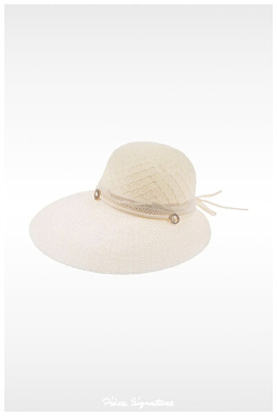 PIECE SIGNATURE Mercerized Stone Moonshine Sun Hat (57-58 cm) (Adjusting Rope...