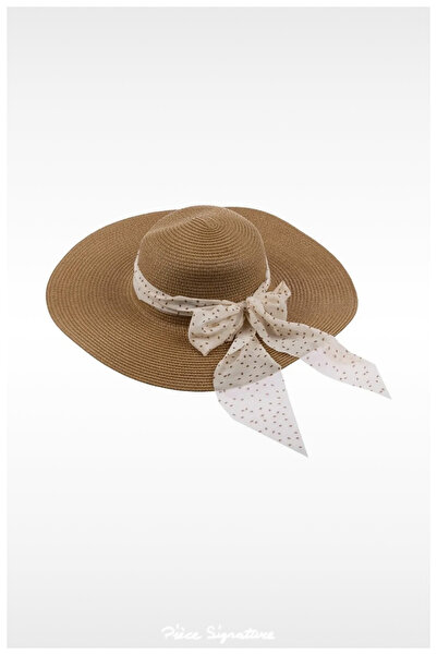 PIECE SIGNATURE Foldable Sun Visor, Straw Beach Hat (57-58 cm) (With Tighteni...