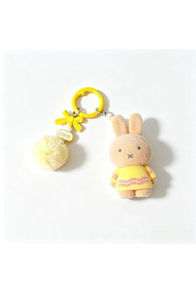 Choice B Miffy ميدالية مفاتيح قطيفة بتصميم أرنب لطيف، إبداعية وعصرية، قلادة ز...