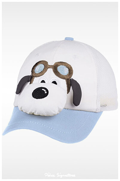 PIECE SIGNATURE 100% Cotton Baby Boy Back Mesh Hat (1-3 Years) (48 cm)