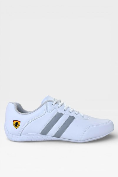 Jagulep Men's Thermo Sole Skin Sports Shoes White - Smoke