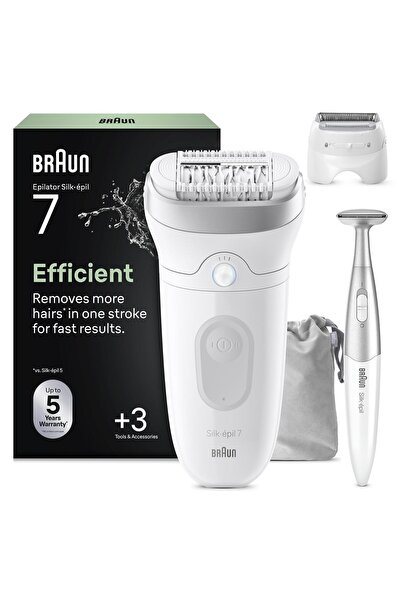 Braun Silk·épil 7 Epilatör, Islak ve Kuru, Kalıcı Pürüzsüz Cilt, 7-241