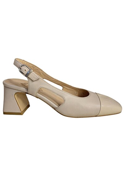 NISH N2569 Women's Genuine Leather Blunt Toe Heeled Classic Shoes