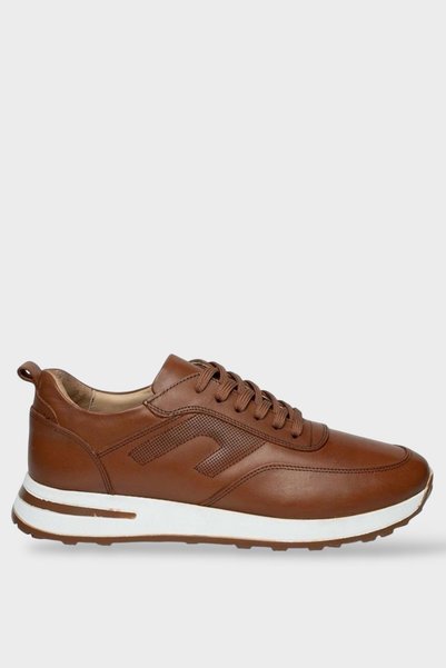 Jagulep Men's Genuine Leather Shoes Taba