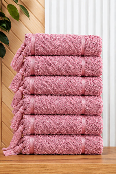 Bersay Tekstil 100% Cotton 6 Pieces 30X50 Tied Hand Towels |   Kitchen Towel ...