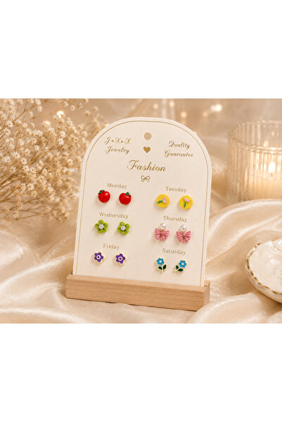 Eloré Colorful Floral Stud Earrings Set