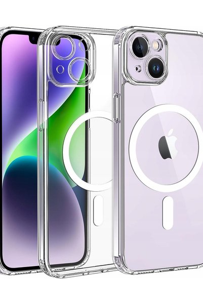 Other Husă magnetică transparentă pentru MagSafe pentru iPhone 15 Plus, antiș...