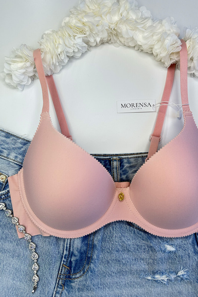 Morensa Basic Balenli Desteksiz Lazer Sütyen Pembe