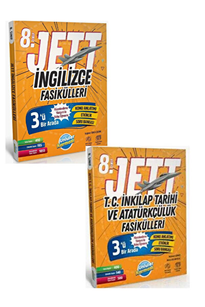 Ünlüler Karması Yayınları ÜNLÜLER KARMASI 8 SINIF JETT TC INKILAP TARİHİ VE A...