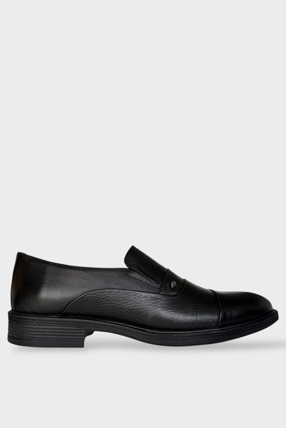 Jagulep Men's Thermo Sole Genuine Leather Shoes Black
