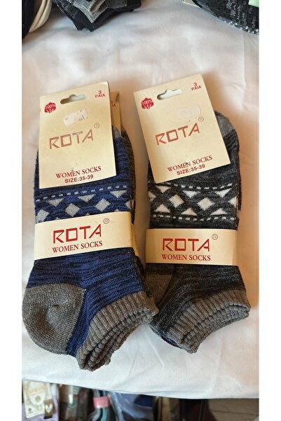 Rota Women's short socks, 3 pairs, rota, Cotton, multicolor