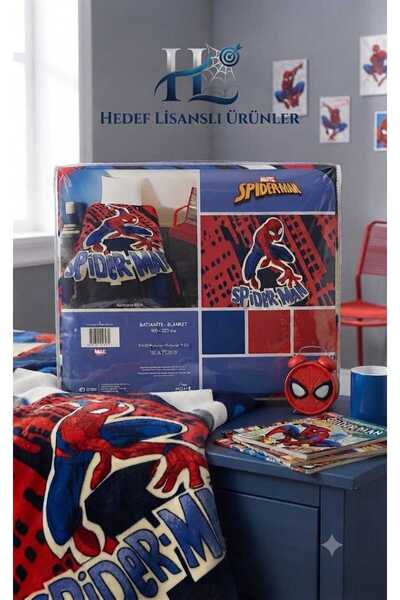 Taç Lisanslı Marvel Spiderman Block Battaniye Tek Kişilik