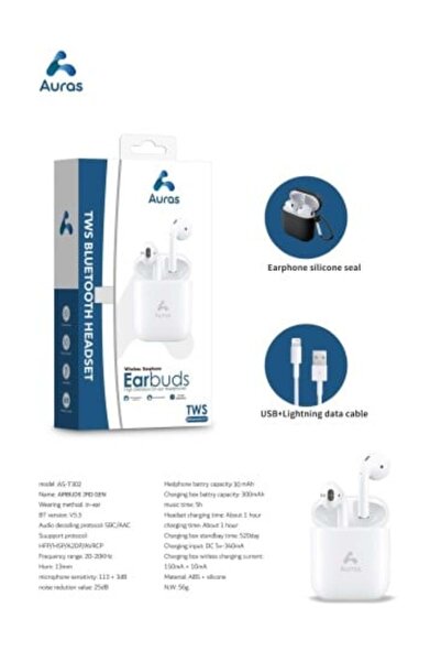 AUras TWS Bluetooth Airpods Wireless Gharging سماعة بلوتوث شحن لاسلكي