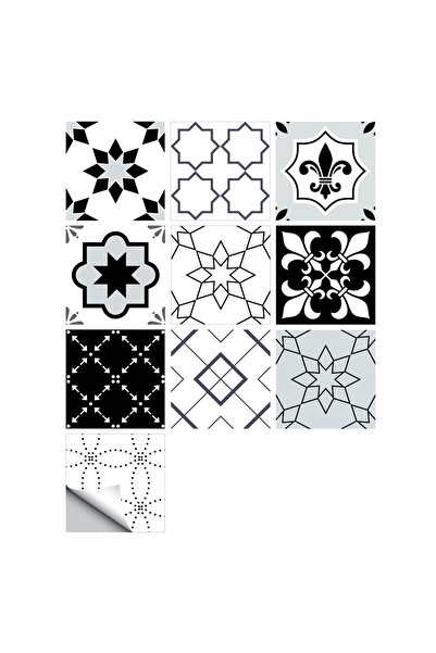 Koanni Plăci autoadezive din PVC tip patchwork, set de 10, tapet 20x20cm zm-0...