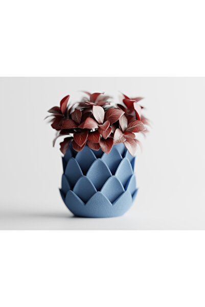 LayerCrew Ghiveci decorativ Phyllara 8.6 cm 9.3 cm 9.3 cm Muted Blue