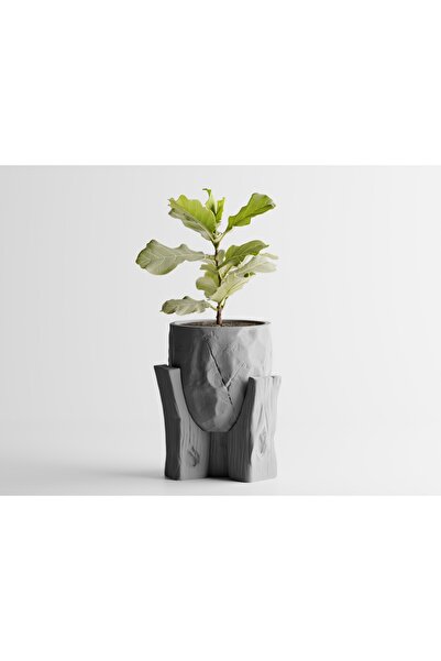 LayerCrew Ghiveci decorativ cu suport Grotia 12.2 cm 10.2 cm 10.3 cm Ash Gray