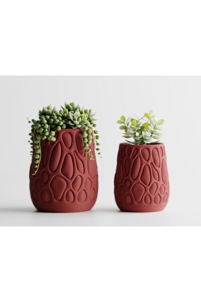 LayerCrew Ghiveci decorativ Organica 9.4 cm 7.9 cm 8 cm Dark Red