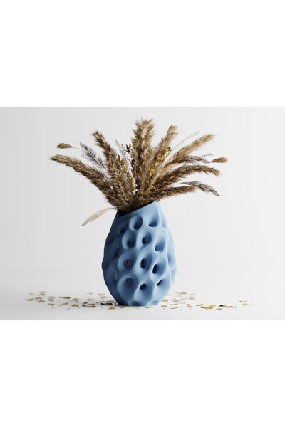 LayerCrew Vază decorativă Pora 20 cm 13.9 cm 14 cm Muted Blue