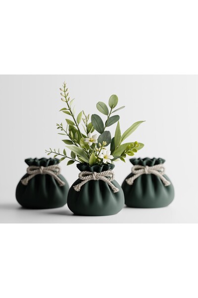 LayerCrew Vază decorativă Lazora 9.6 cm 8.5 cm 9.7 cm Forest Green