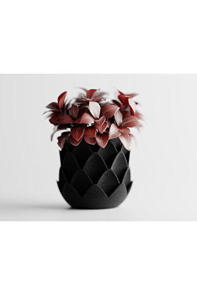 LayerCrew Ghiveci decorativ Phyllara 11.5 cm 12.5 cm 12.5 cm Black