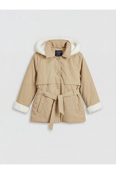 LC Waikiki Fur Hooded Girls' Coat (W6)