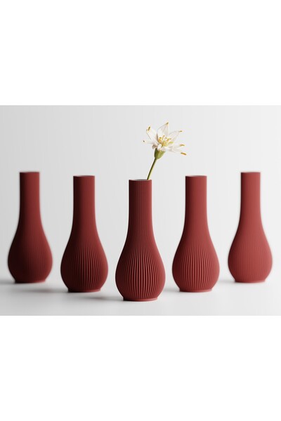 LayerCrew Vază pentru un fir Rini 18 cm 8 cm 8 cm Dark Red
