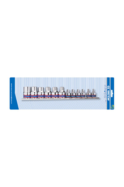 King Tony SET DE CHEI PENTRU IMBUTĂȚI 3/8-1/2 12 BUC. E4-E20, CROM - KY7113PR