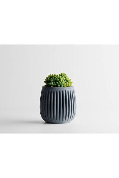 LayerCrew Ghiveci decorativ Columna 14 cm 14.2 cm 14.2 cm Albastru Gri