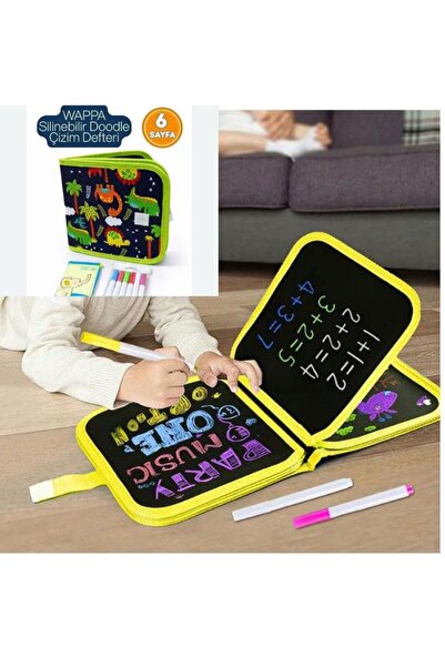 KdrElektronik Silinebilir Sihirli Doodle Çizim Defteri Kumaş Kitap 6 Sayfa Ka...