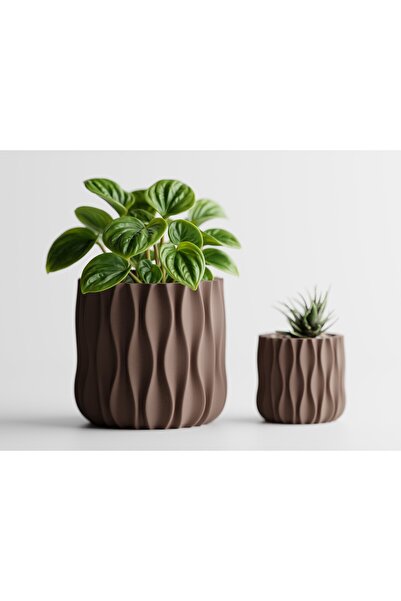 LayerCrew Ghiveci decorativ Modu 12.7 cm 13.5 cm 13.6 cm Dark Brown