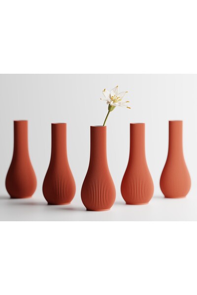 LayerCrew Vază pentru un fir Rini 18 cm 8 cm 8 cm Muted Red