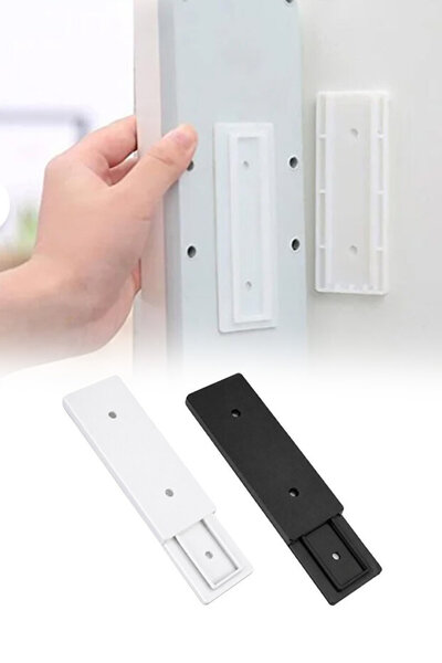 TİLORA 2'li Yapışkanlı Kızaklı Eşya Sabitleme Aparatı Priz Modem Kumanda Kabl...