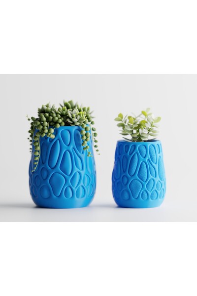 LayerCrew Ghiveci decorativ Organica 9.4 cm 7.9 cm 8 cm Cyan