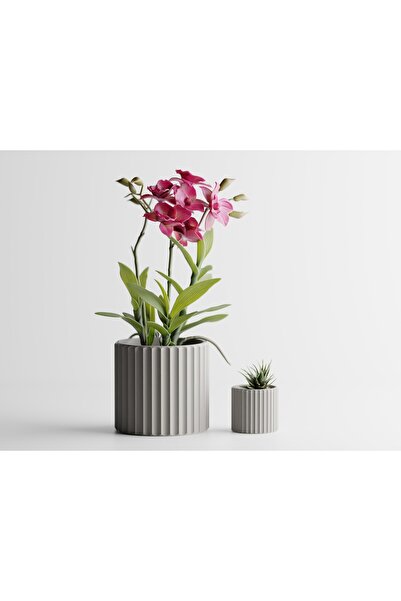 LayerCrew Ghiveci decorativ Muris 12.9 cm 13.8 cm 13.8 cm Gray