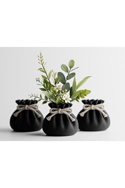 LayerCrew Vază decorativă Lazora 11.6 cm 10.3 cm 11.8 cm Charcoal
