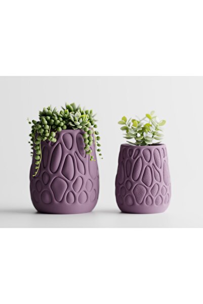 LayerCrew Ghiveci decorativ Organica 9.4 cm 7.9 cm 8 cm Muted Purple