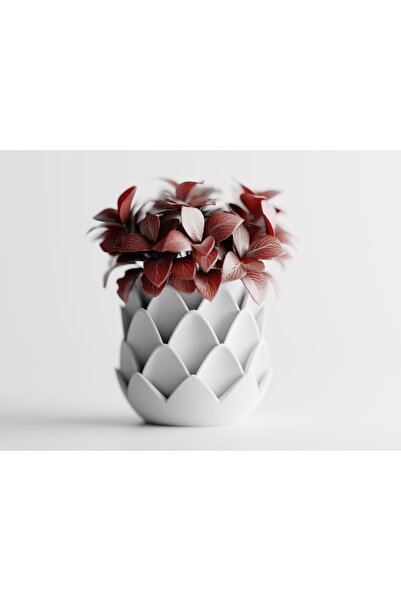 LayerCrew Ghiveci decorativ Phyllara 11.5 cm 12.5 cm 12.5 cm Jade White