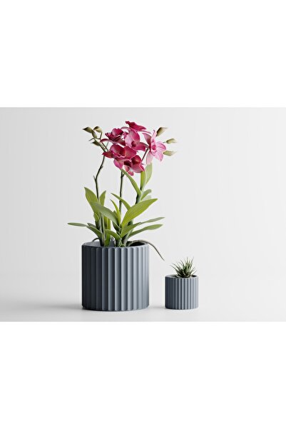 LayerCrew Ghiveci decorativ Muris 12.9 cm 13.8 cm 13.8 cm Blue Gray