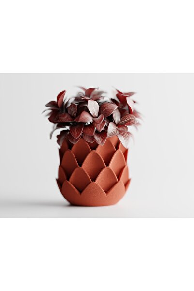 LayerCrew Ghiveci decorativ Phyllara 11.5 cm 12.5 cm 12.5 cm Roșu estompat