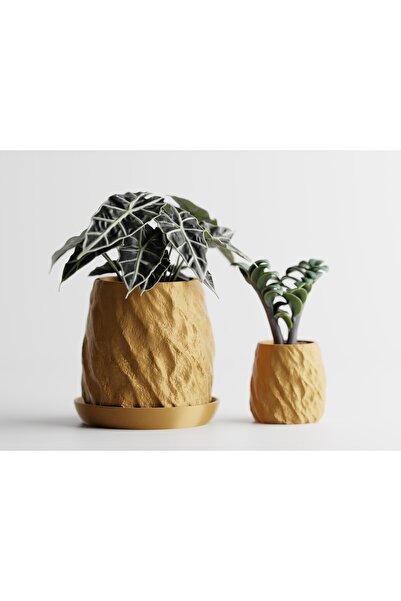 LayerCrew Ghiveci cu farfurie Mura 9.8 cm 9.7 cm 9.9 cm Gold