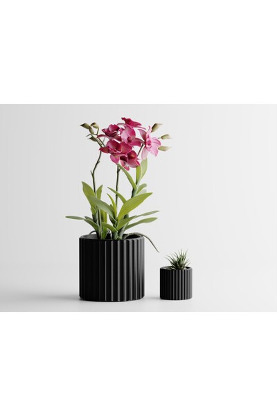 LayerCrew Ghiveci decorativ Muris 12.9 cm 13.8 cm 13.8 cm Black