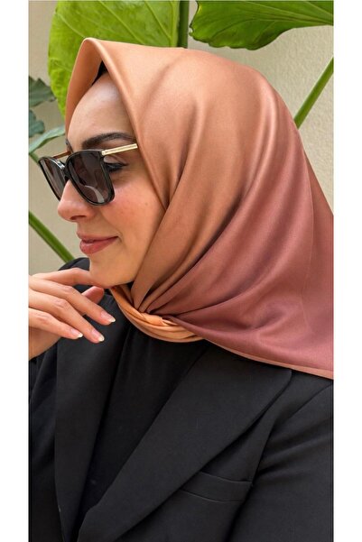 Firuze scarf وشاح قطني ناعم بنمط متدرج بلون الأرض
