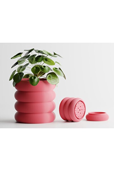 LayerCrew Ghiveci cu farfurie Fluxo 9 cm 8.8 cm 8.8 cm Pink